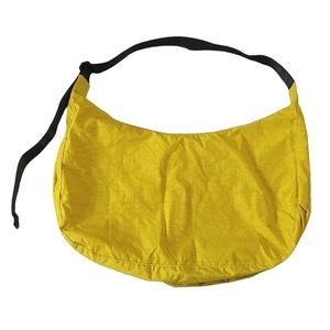 NWT BAGGU Large Nylon Crescent Bag in Sour
